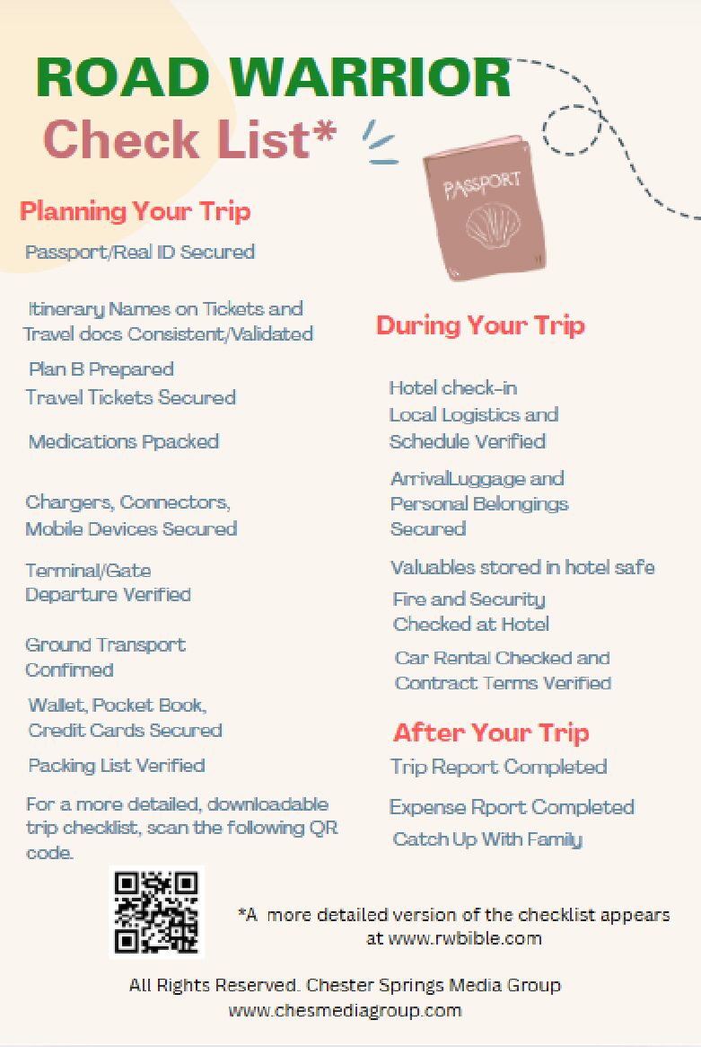 RWbible Business Travelers Checklist